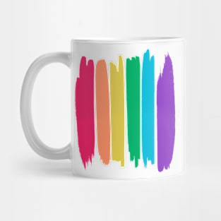 Rainbow Paint Brush Strokes Mug